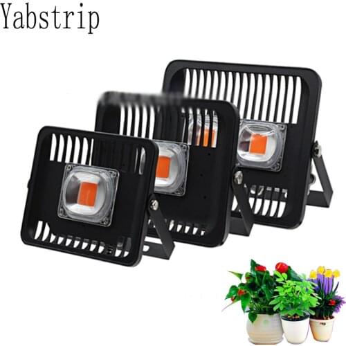 Yabstrip Led Grow Light Full Spectrum 30W 50W 100W IP67 waterproof COB Grow LED Flood light for Plant Indoor Outdoor Hydroponic
