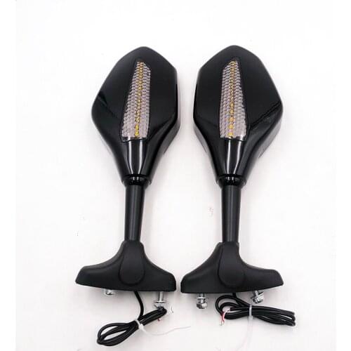 Brand new LED running water turn signal indicator motorcycle rearview mirror Retroviseur Clignotants Moto For CBR 250 600 900 10