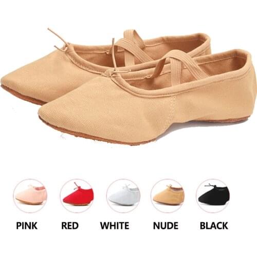 Women ballet dance shoes black for girls practice rhythmic gymnastics shoes for woman soft flat teacher dancing shoes for kids