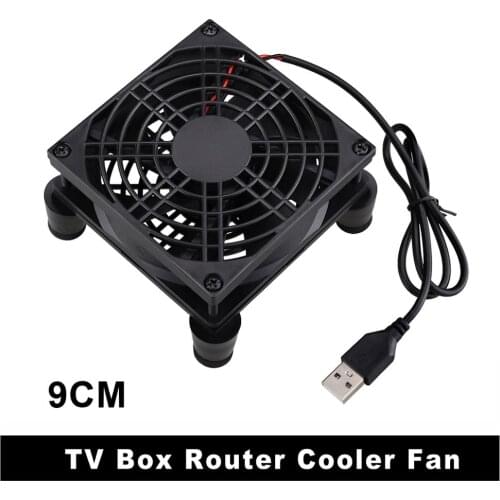 1pcs Gdstime Router fan PC Cooler TV Box Wireless Cooling Silent DC 5V USB Power 92mm fan 92x25mm 9CM W/Screws Protective net