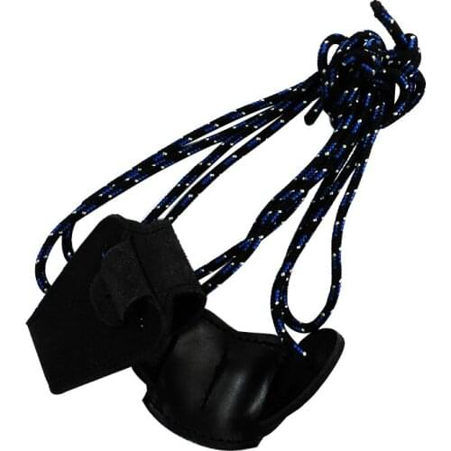 1x New Bow Stringer for Archery Recurve bow Longbow - Length 2M with Leather Tip Nylon Cord Blue Color - Free shippping