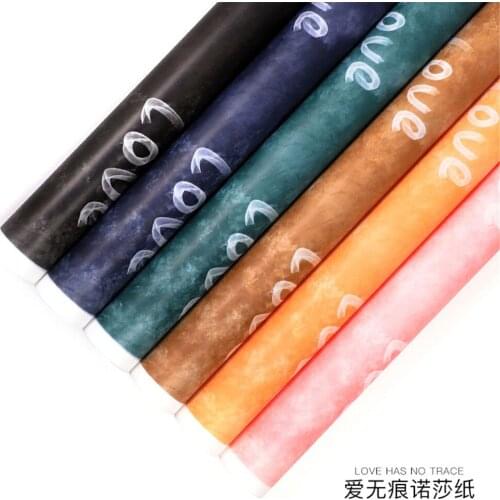 20pcs Korean LOVE Letter Flower Wrapping Paper Waterproof Bouquet Wrapped Paper Florist Material