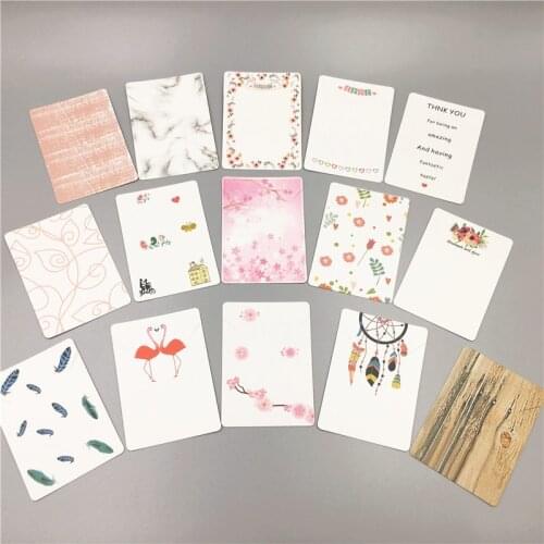 24Pcs 7x5cm Multi Color and Various Pattern Printing for Necklace Fashion Jewelry Displays Packaging Paper Card Accept Customize