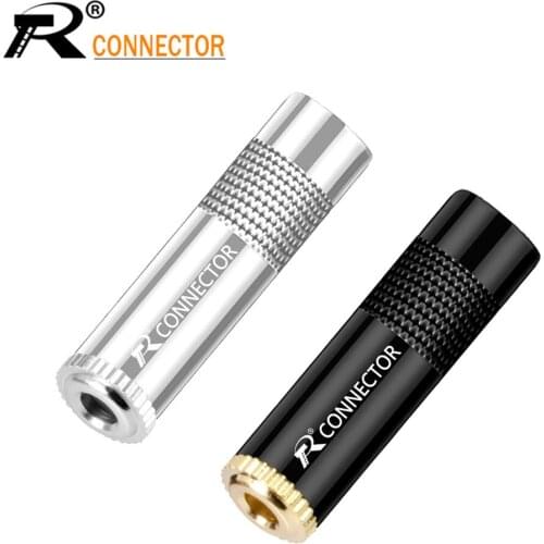 3pcs Smooth Black Jack 3.5 Audio female jack 3.5mm 3 pole Stereo socket Gold Plated Wire Connector Earphone DIY