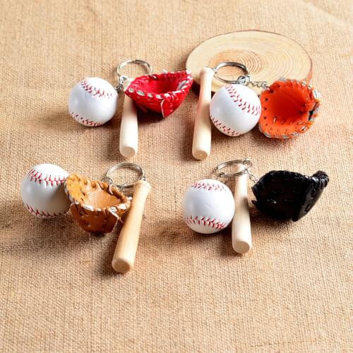 3d Car Keychain Baseball Set Detachable Emblem Creative Quality Anti-lost Classic Key-holder Car-styling Auto Gadget