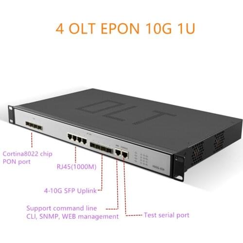 4port EPON OLT 1.25G uplink 10G 4port E04 1U EPON OLT 4 Port For Triple-Play olt epon 4 pon 1.25G SFP port PX20+ PX20++ PX20