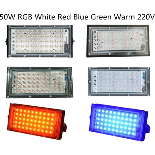 LED Iodine tungste lamp hight power 50W RGB Red Blue Warm AC : 220V Flood Light Spotlight Refletor Outdoor Lighting Advertising