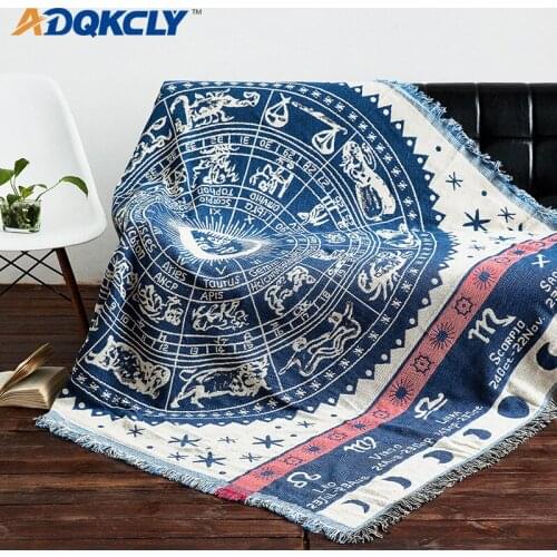 ADQKCLY Bohemia Style Sofa Blanket Cotton Knitting Lace Sofa Towel for Bedspread Sheet Table Cloth Floor Mat Pad 9 Sizes Option