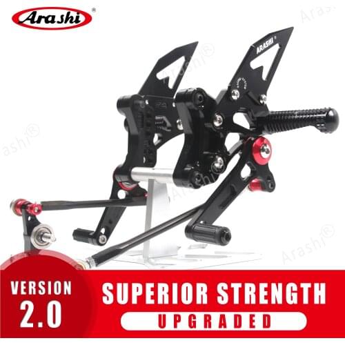 Arashi Rearset For DUCATI 848 848EVO 2011-2013 CNC Adjustable Footrests Foot Pegs Rider Footrest 2012 1098 1098S 2007 - 2008