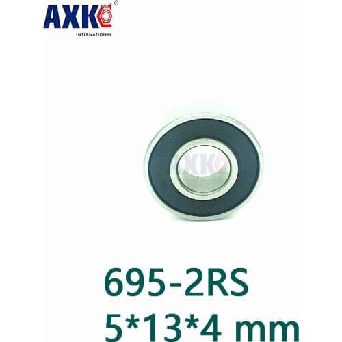 Axk Free Shipping 10pcs/lot High Quality Bearing 695-2rs 695 Rs Rubber Sealed Miniature Ball Bearings 5*13*4 Mm