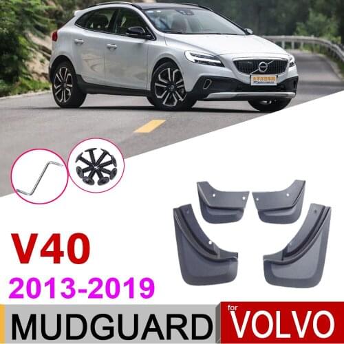 Car Mudflap For Volvo V40 2019~2013 Front Rear Fender Mud Guard Flap Splash Flaps Mudguards Accessories 2018 2017 2016 2015 2014