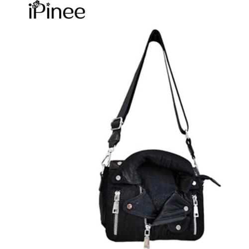 IPinee Designer Denim Handbags Casual Women Messenger Bags Jean Bags Womens Purses Hobo Travel Tote Cross Body Bag