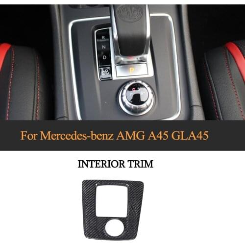 For Mercedes-Benz W176 A45 C117 X156 CLA45 AMG 16-19 Carbon Fiber Interior Trims Gear Surround Compartment Base Cover LHD RHD