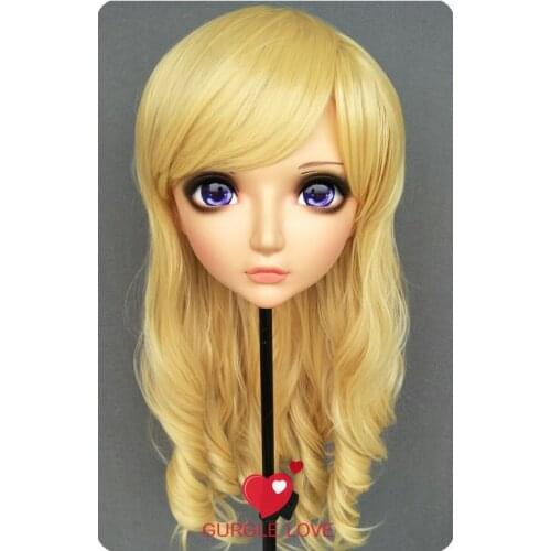 DM124) Resin Girl Japan Anime Kigurumi Cosplay Masks Comic and Animation Mask Cosplay Women Cartoon BJD Crossdressing