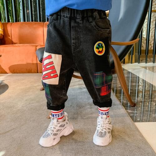 2021 toddler Boys Casual Jeans Trousers Autumn Denim Pants Kids teen boy Children Loose Pants Bottoms Clothing 10 12 years
