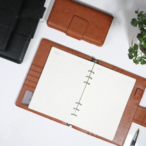 New business office leather notebooks,fine spiral agenda planner organizer/binder weekly planner/travel journal stationery A5 A7