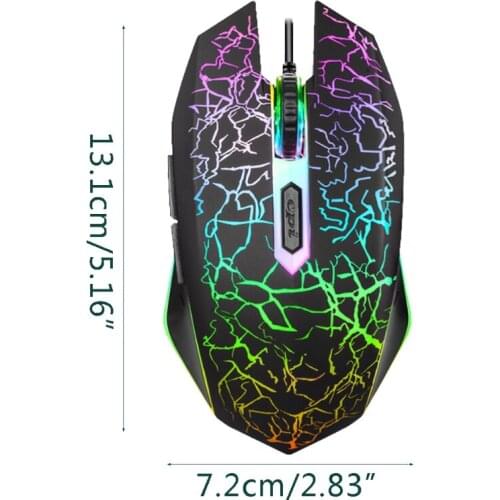 448F Gaming Mouse Wired USB Optical Computer Mice with RGB Backlit Ergonomic Gamer Laptop PC Mouse Windows 7/8/10/XP