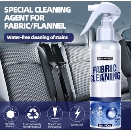 Car Interior Fabric Cleaning Agent 100ml Multi-purpose Cleaning Agent Spray Cleaning Tool Garage Accessories Household Chemicals