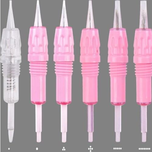1RL/3RL/5RL/7RL/5F/7F Pink Disposable Pigment Cartridges Stainless Steel Sterile Tattoo Needles for Tattoo Machine Permanen