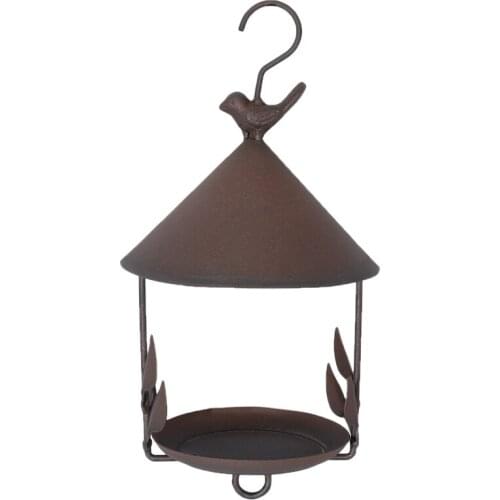Bird Feeder Bird Outdoor Iron Rainproof Windproof Hanging Style Feeder For Various Pet Birds Feeding Supplies