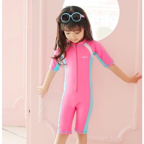 Front Zipper Swimsuit Girls Kids Bathing Suit For Boys Swimwear Children One-piece Suits Swimming Suits Bodysuit Beach Wear