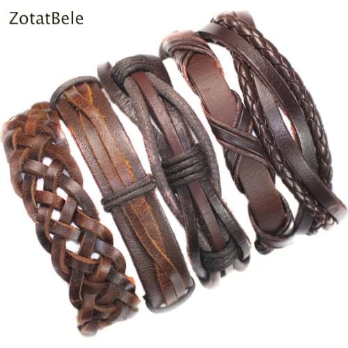 Bracelets for Men Leather Bracelets Pulseira Masculina Jewelry Charm Bileklik Pulseiras Boyfriend Mens Bracelets-F9