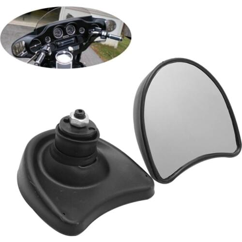 Motorcycle Black Fairing Mount Rear View Side Mirrors Fit For Harley Touring Electra Glide Street Glide 1996-2013