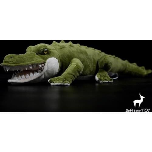 Soft Stuffed animal Toy Real Life Plush green Crocodile Gift Ornaments Large Dolls High Quality