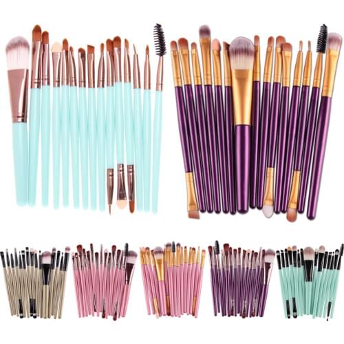 15Pcs Makeup Brushes Set Eyeshadow Eyebrow Eyelash Foundation Powder Brush Pincel Maquiagem Make Up Brushes Brochas Maquillaje