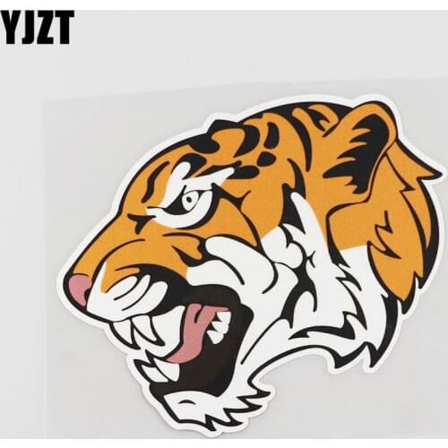 YJZT 13.2CMX11.2CM Interesting Forest Fierce Animal Car Sticker Decal 13B-0136