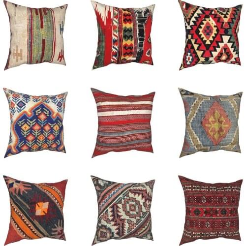 Baluch Flatweave Antique Pillow Case Boho Kilim Ethnic Vintage Persian Carpet Tribal Cushion Covers Decor Pillowcover for Seat