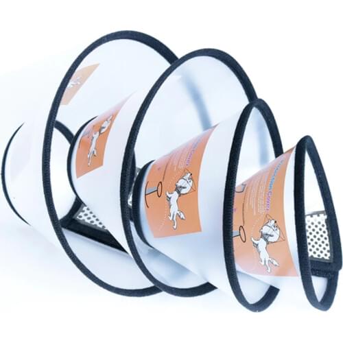 Pet Health Elizabethan Collar for Dogs Cats Pets Surgery Recovery Collars Anti-Bite Wound-Recovery Soft Translucent Neck 15-40cm