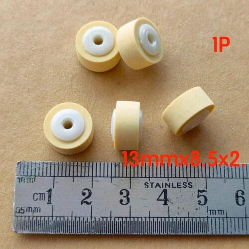 1pc 13mmx8.5x2.5 retractor press wheel belt pulley rubber audio pressure recorder cassette deck pinch roller tape Stereo player