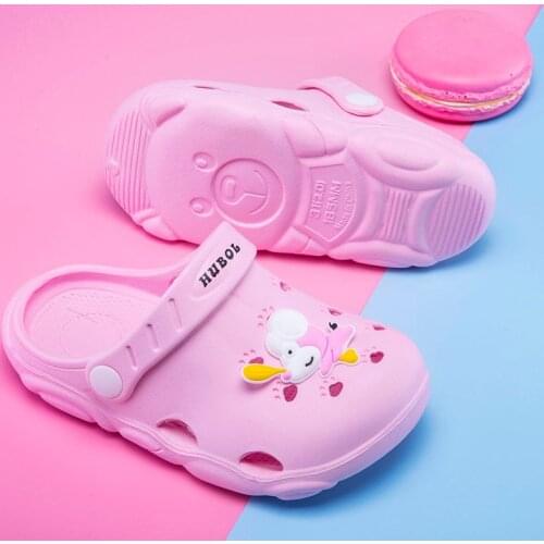 Baby Children Croc Shoes Summer Cartoon Beach Sandals Kids Garden Shoes Boys Girls Soft Non Slip Indoor Outdoor Toddler Slippers