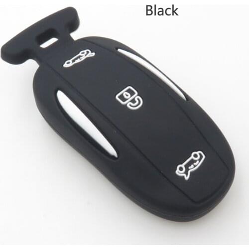 Xinyuexin Silicone Car Key Cover FOB Case For Tesla Model X 75D 90D 100D Remote Key Case Car-styLing 3Buttons SUV Car