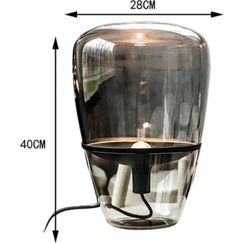 Nordic Czech Creative Table Lamp Bedside Small Night Light Danish Glass Simple Study Model Livingroom Bedroom Decor LED Lamps