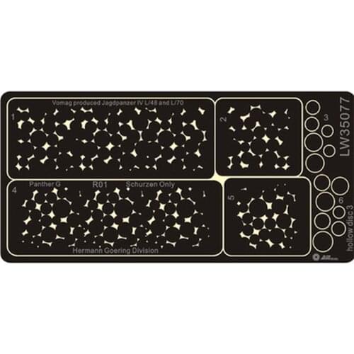 AM-WORKS LW35077 1/35 Spraying Stencil WWII German Camouflage Hallow Disc #3 - Stencil Mask