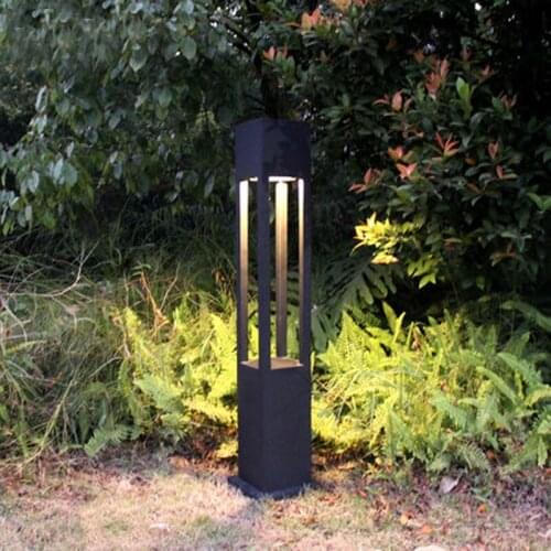 1 meter tall outdoor E27 LED ground light lamp standing light lawn landscape big LED square post lamp light outdoor waterproof