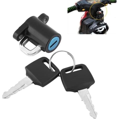 Motorcycle Helmet Lock Motorbike Bike Helmet Lock Hanging Hook Car-Styling with 2 Keys Set Universal Motocicleta Accessories