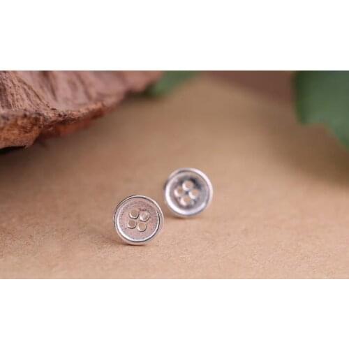 Shuangshuo Simple Button Earings Fashion Jewelry Cute Button Stud Earrings for Women boucles d'oreilles femme 2017 brincos S074