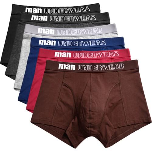 Boxers shorts Men Brand Underwear Cotton Big Size Boxer Hombre Ropa interior High quality Homens roupa interior les boxeurs U017
