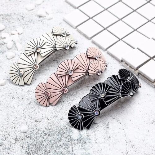 1Pcs Floral Hair Clip Barrettes Fashion Japanese Headwear New Women Acetate Lovely Fans Style Hair Accessories