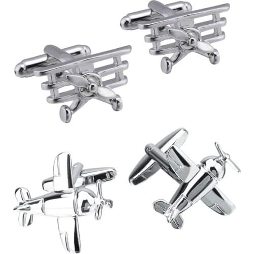 10pairs/lot Classic Helicopter Triplane Cufflinks Glider Plane Aircraft Cuff Links Mens Jewelry Accessory Wholesale