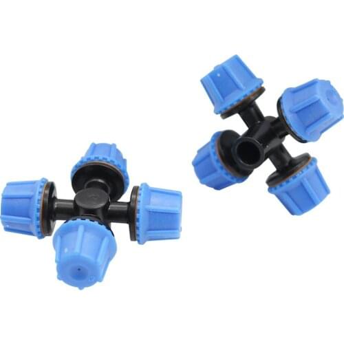 10 Pcs 6mm Cross Atomization Fog Nozzle With Seal Ring Garden Irrigation Industry Farm Dust Removal Cooling Mist Sprinklers