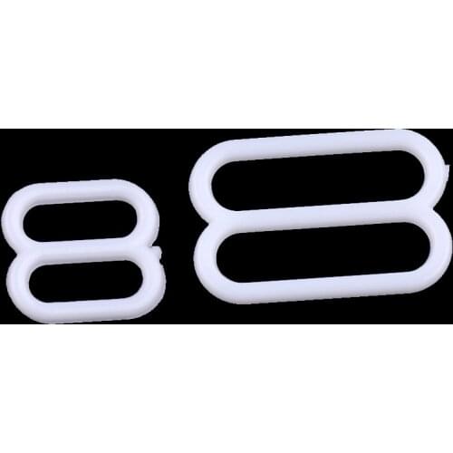 100Pcs 8mm/15mm Plastic Bra Headband Replacement Adjustment Buckles Underwear Sliders Rings Clips Sew Lingerie Bikini Adjusters