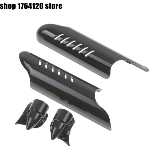 2XMotorcycle Lower Fork Leg Cover Guard Deflector Shield Protector For Harley Touring Street Glide Road Glide Electra Glide