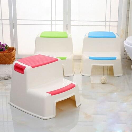 2 Step Stool for Kids Toddler Stool for Toilet Potty Training Stool for Bathroom kitchen