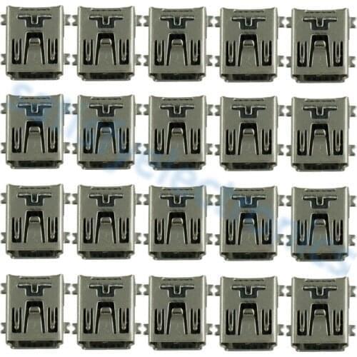 20Pcs Mini USB SMD 5 Pin Female Mini Type B Socket Connector Plug NEW