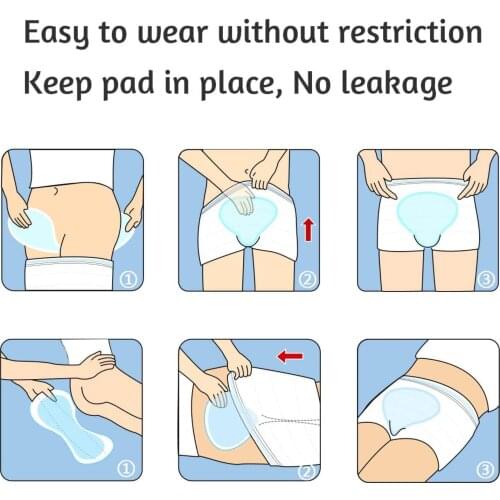 3pcs/ Set Reusable Washable Incontinence Aid Underwear Mesh Pants for Elderly Maternity, XL White