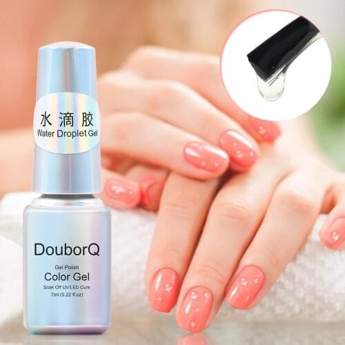7ML Water Droplets Nail Gel Polish Clear UV Long Lasting Nail Polishes Lacquer Supplies for DIY Nailart